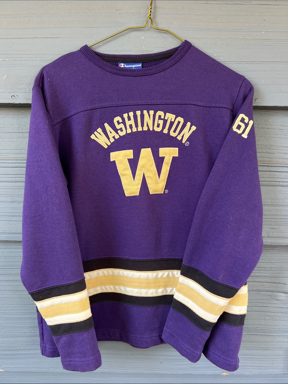 Youth Champion Purple Washington Huskies Crewneck